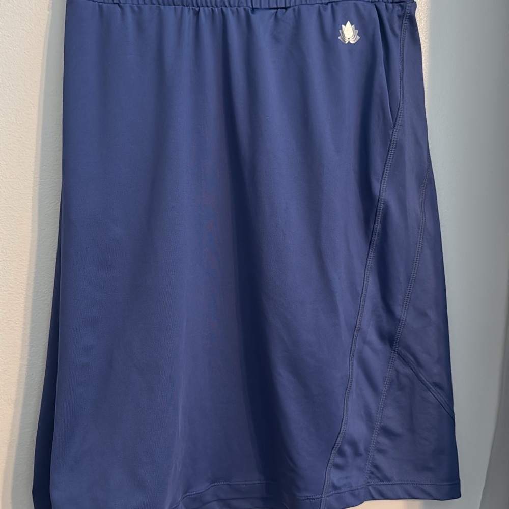 Blue Athletic Skirt with Logo